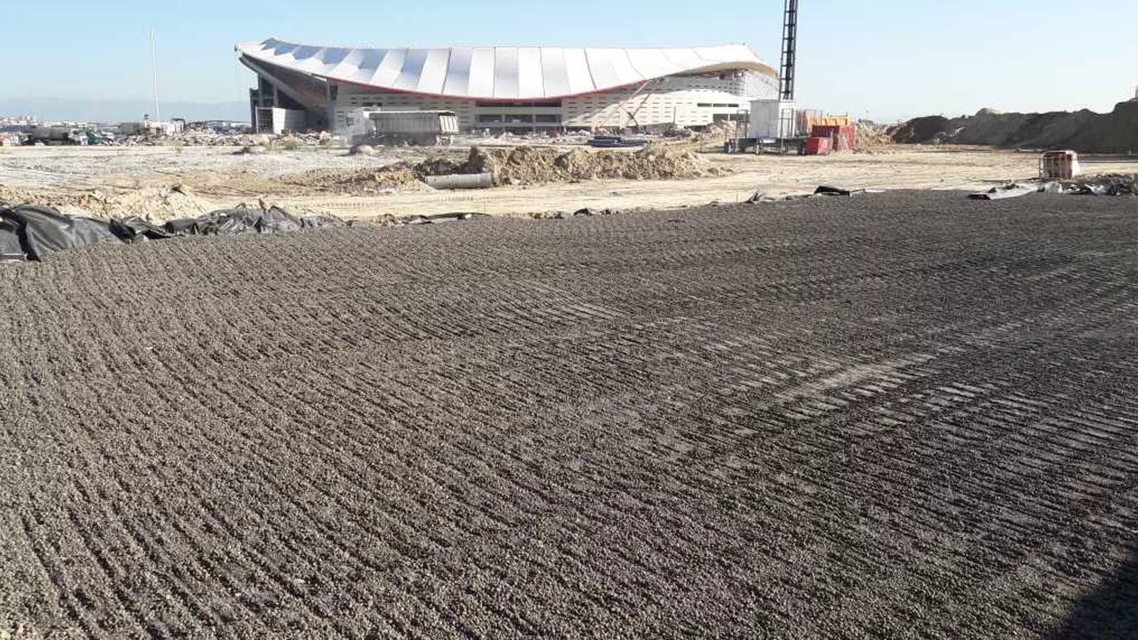Cliente: Ayuntamiento de Madrid.  Contratista principal: FCC Construcción S.A.  Producto usado: Arlita® 10/20  Volumen suministrado: 1.270 m3