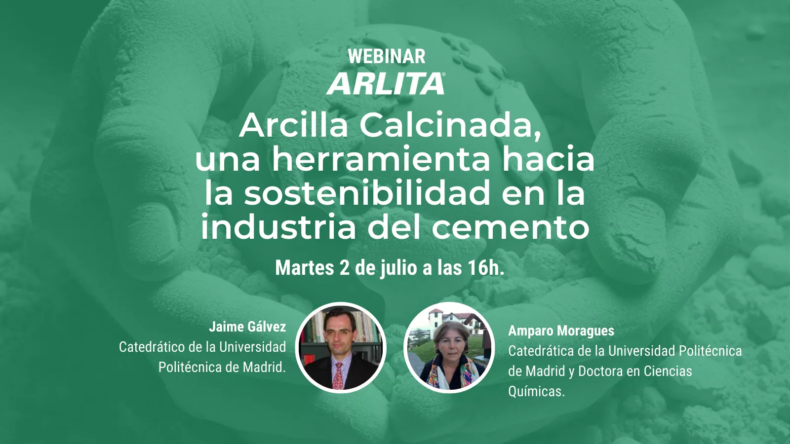 Imagen principal del webinar Arcilla Calcinada