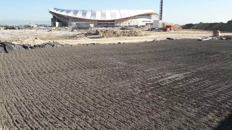Cliente: Ayuntamiento de Madrid.  Contratista principal: FCC Construcción S.A.  Producto usado: Arlita® 10/20  Volumen suministrado: 1.270 m3