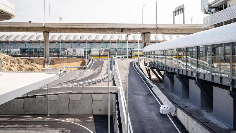 El terraplén aligerado sobre túneles para acceso a la nueva Estación de autobueses en aeropuerto (Madrid)