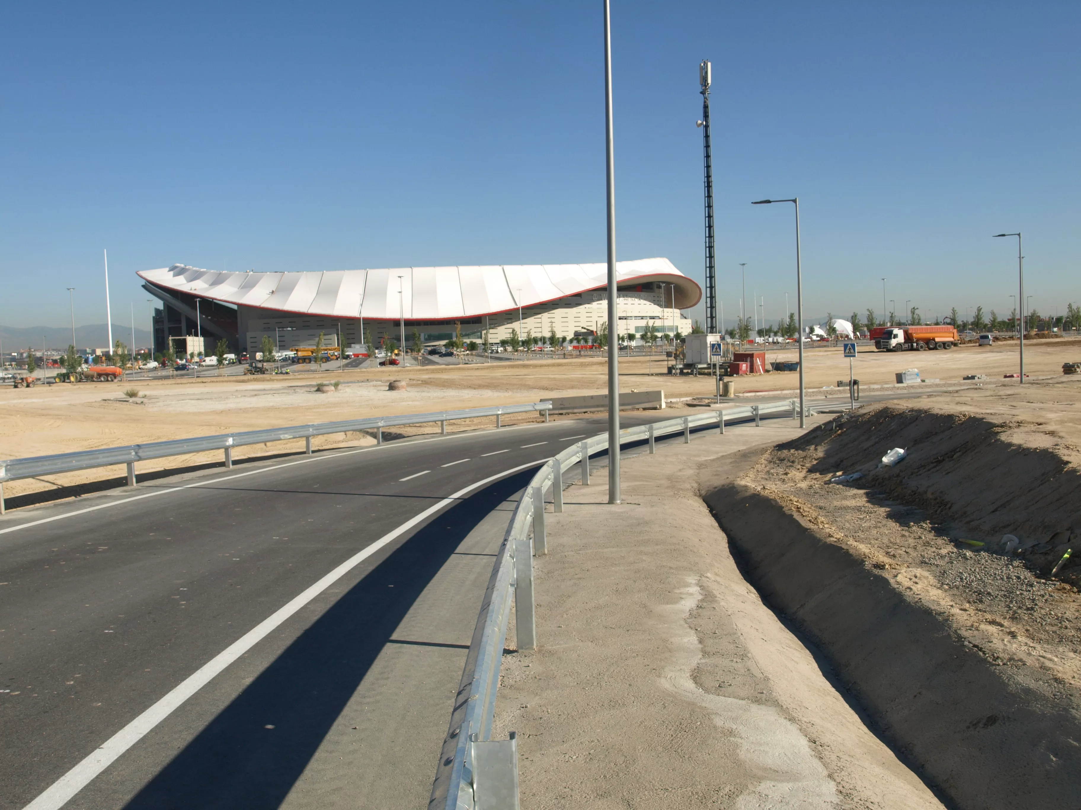 Relleno ligero sobre estación del Metro